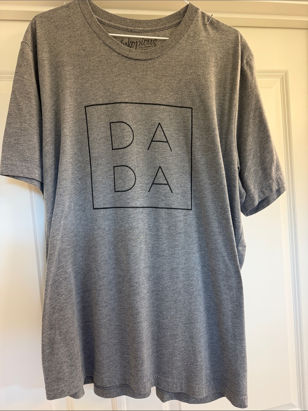 Gray Short Sleeve Tee with Square DADA Logo